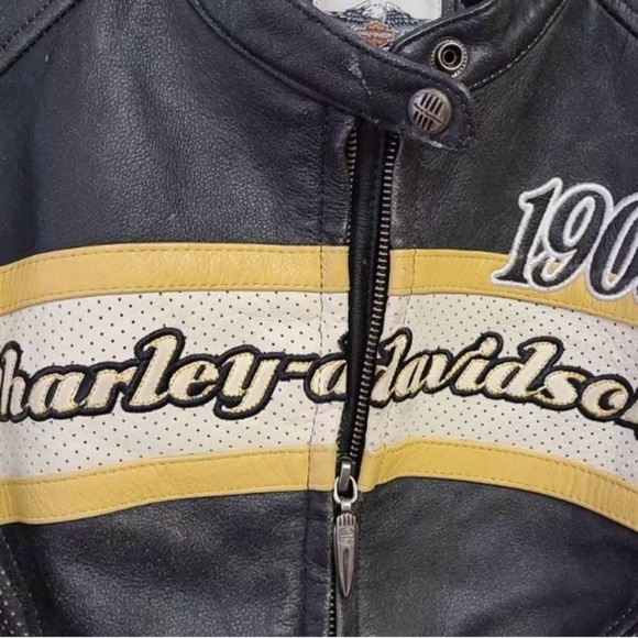 Harley-Davidson Black and White Women's Jacket - Picture 4 of 8